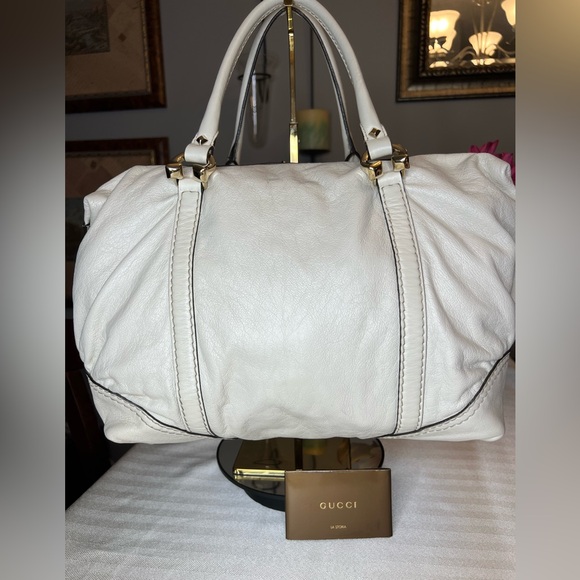 Gucci Horsebit Nail Leather Boston Bag - Picture 1 of 12